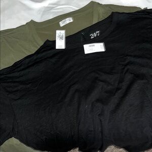 Black and Olive T-Shirts